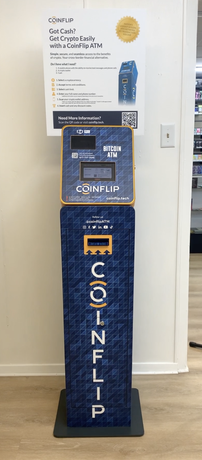 CoinFlip Bitcoin ATM - Discount Tobacco & Vape (Huntsville), 2607 Sam  Houston Ave, Huntsville, TX 77340, US - MapQuest
