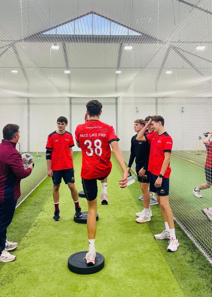 Picture of Fast Bowlers being trained using the PaceLab Methods