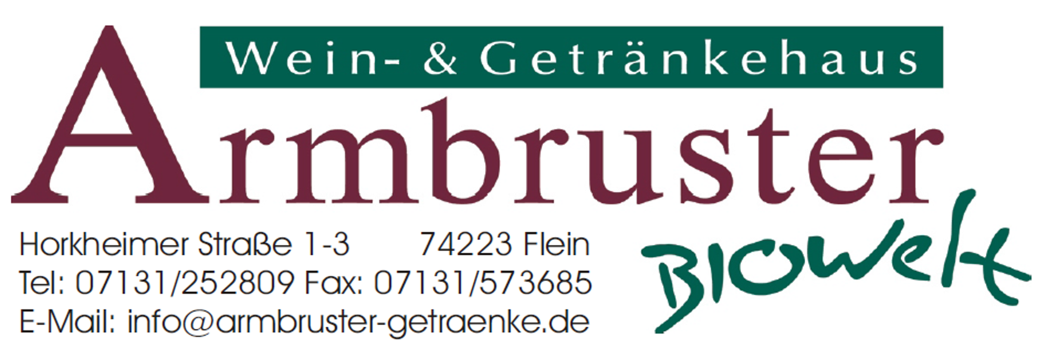 Logo Wein- & Getränkehaus Armbruster oHG Logo Wein- & Getränkehaus Armbruster oHG