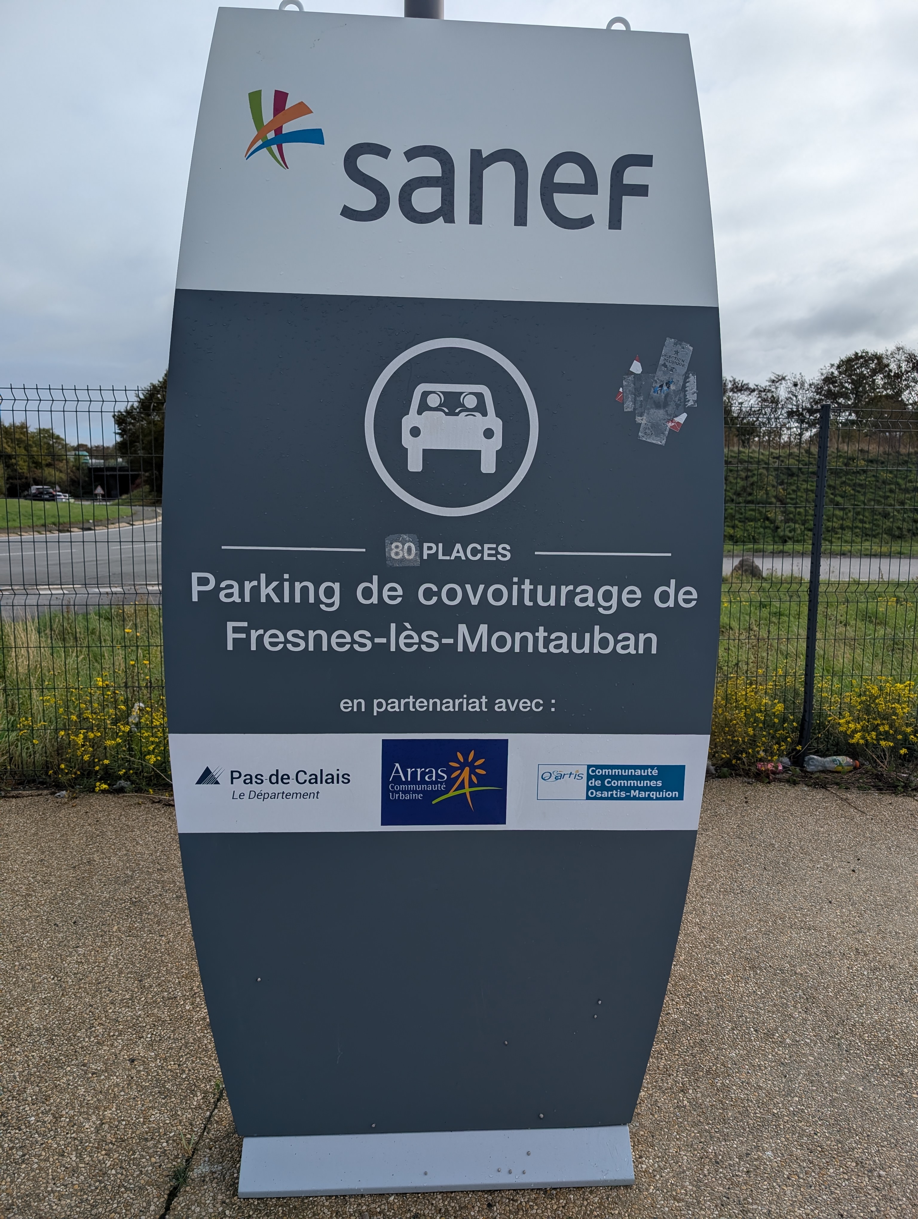 Aire de covoiturage Fresnes-lès-Montauban exploitation de parking