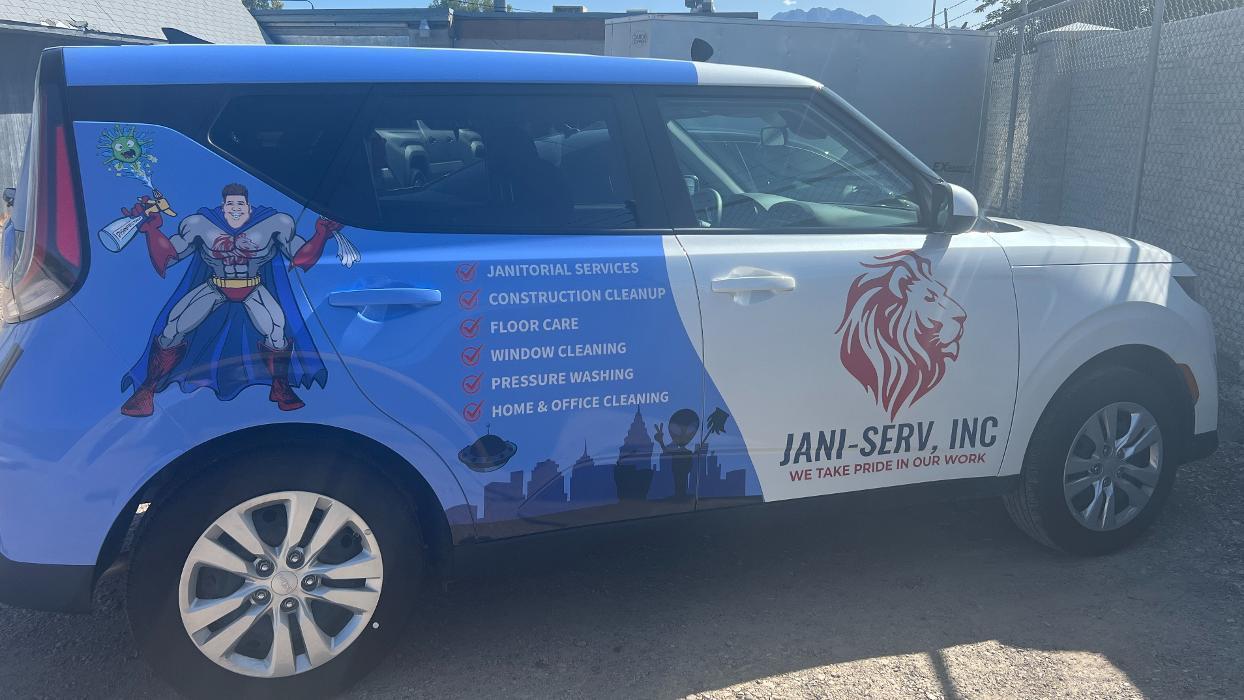 Jani-Serv, Inc. company car for customer visits and cleaning staff