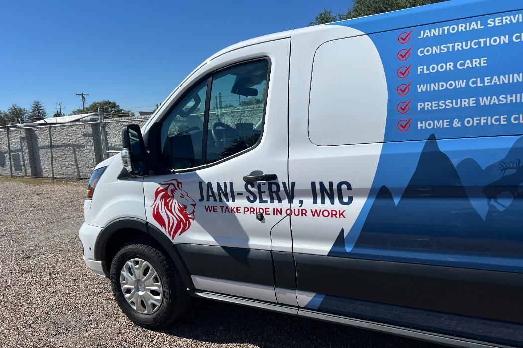 Jani-Serv has a fleet of vehicles available for customer needs. We are equipped for large and small jobs and we are willing to clean spaces that need it.
