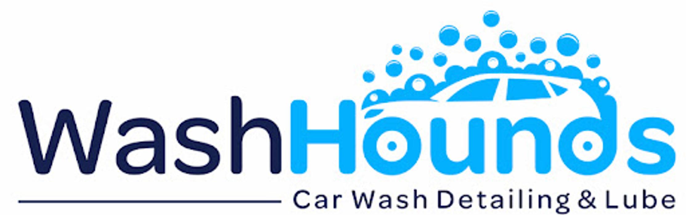 Wash Hounds Express Car Wash &amp; Oil Change Logo