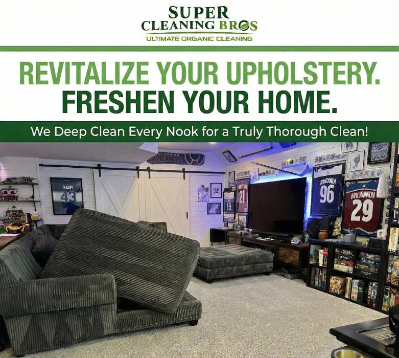 Here's one of our projects where we did the upholstery rugs and carpet cleaning for one of our regulars. We do sectionals, chairs, you name it.