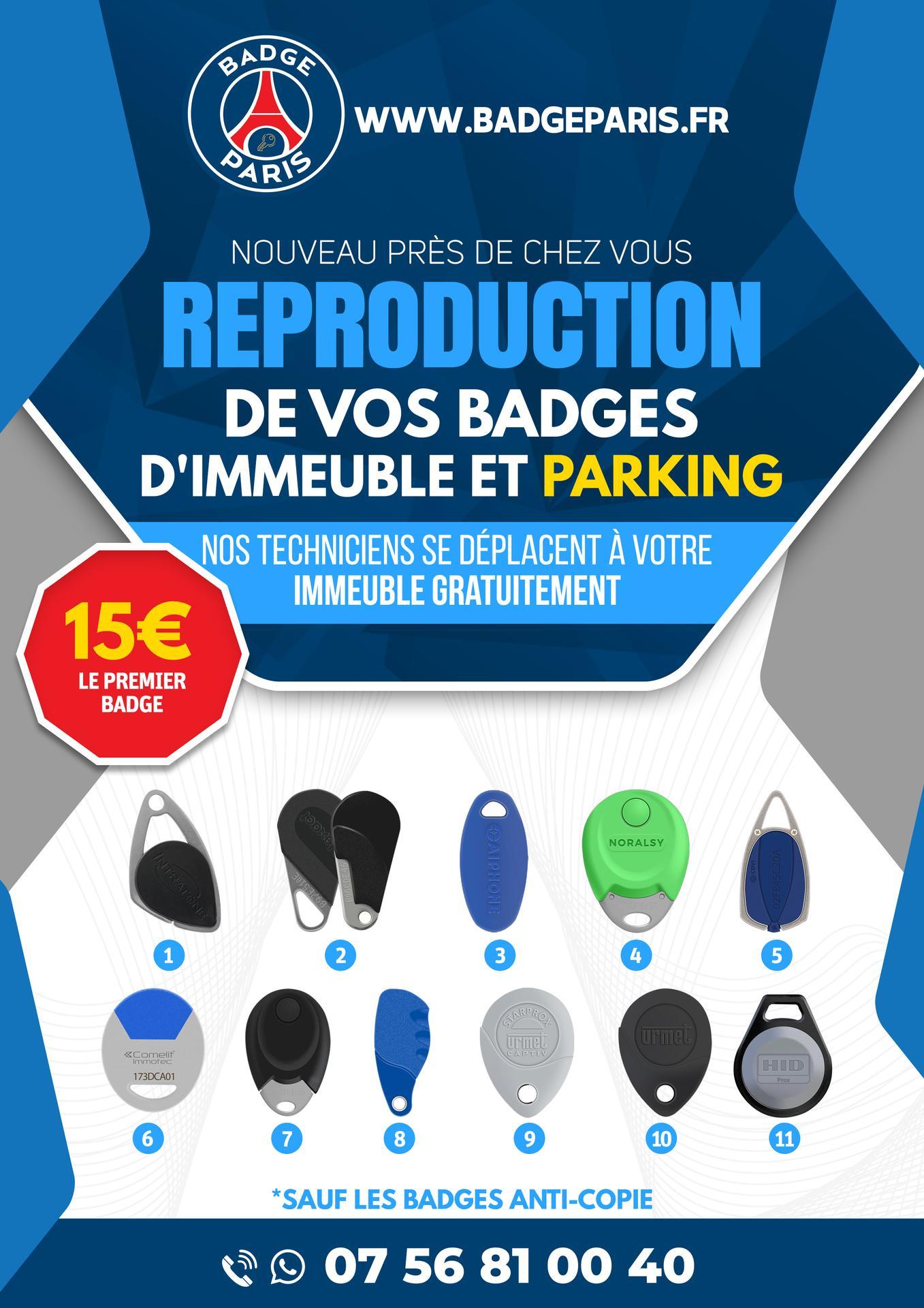 Copie Badge réparation et restauration (objets divers)