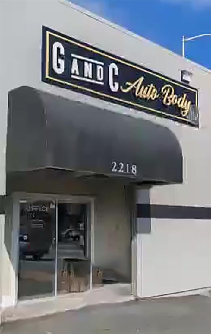 G &amp; C Auto Body Logo