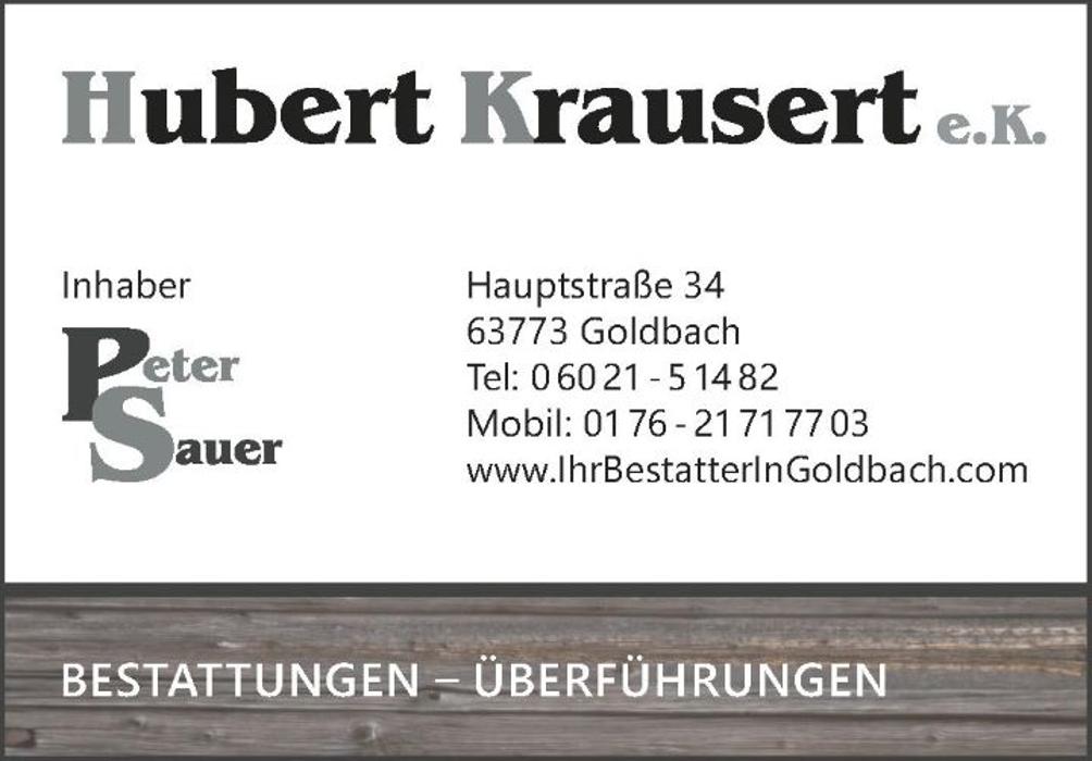 Krausert Hubert e.K. Inh. Peter Sauer Bestattungen, Hauptstraße in Goldbach
