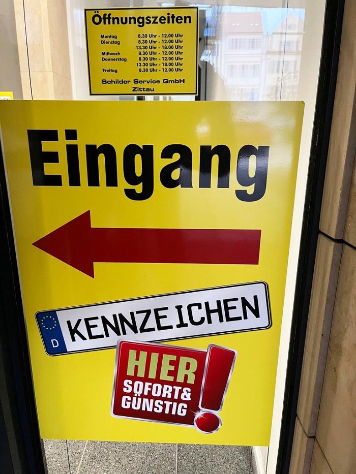 Autoschilder & Zulassungen Schilder Service GmbH, Neustadt in Zittau