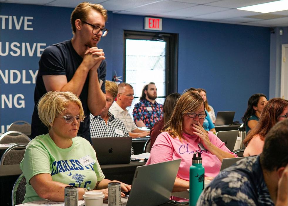 Ellie hard a work at the Maid Central Software learning event!