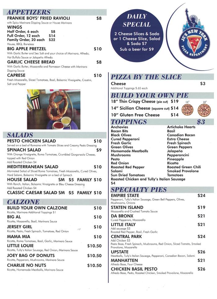 JC's New York Pizza Department Image