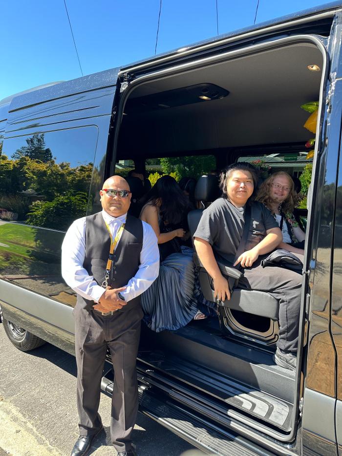 Black Chauffeur Limo Service Image