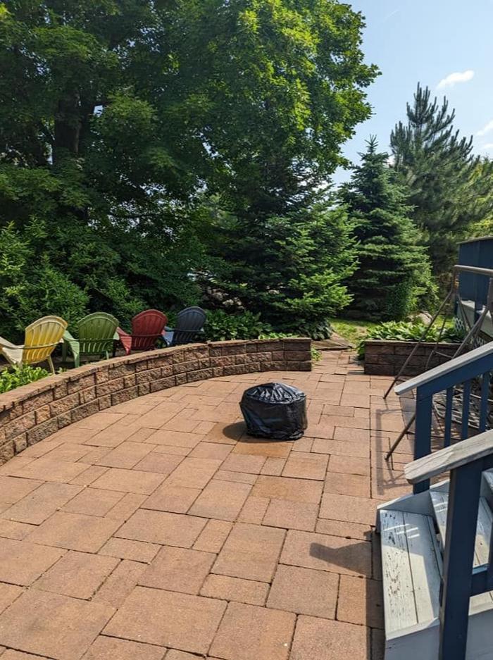 Patio and hardscape pressure washing.