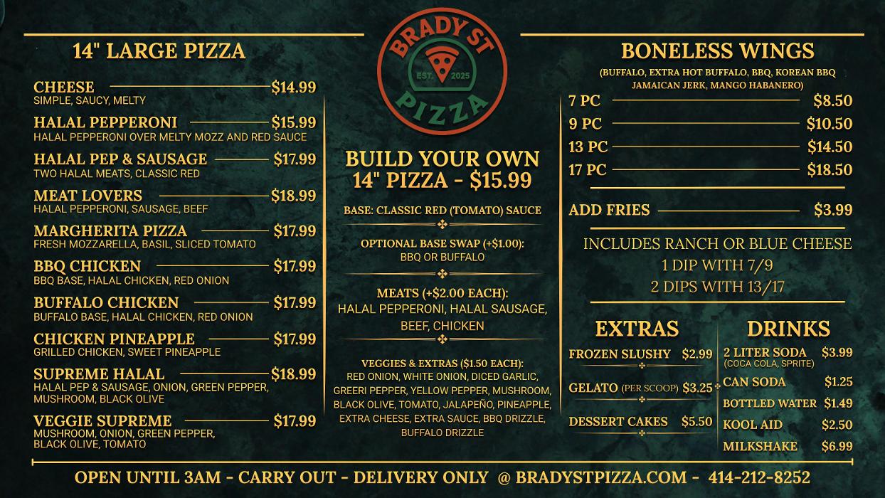 Brady St Pizza Image