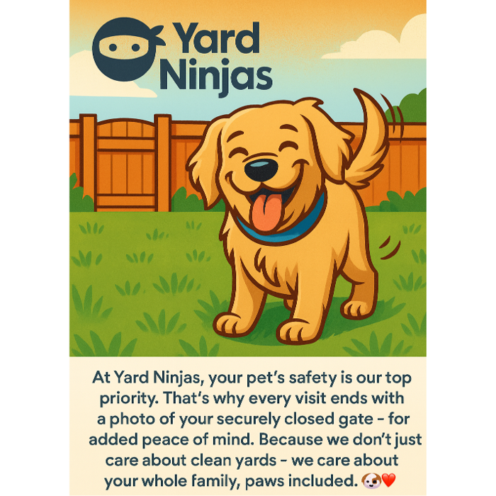 It’s not just about scooping; it’s about safety. Our yard sanitization spray kills bacteria and viruses in this Perrysburg yard.