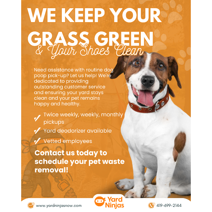 Your neighborhood dog poop pick up service is here! Whether you're in Perrysburg or West Toledo, our Ninjas are on a mission to keep Northwest Ohio lawns waste-free and healthy.