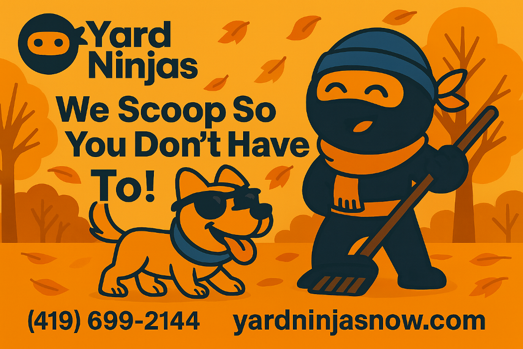 A massive transformation! This was a one-time dog poop clean-up in Ottawa Hills after a long Northwest Ohio winter.
