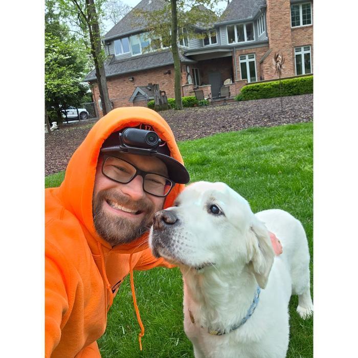 We make the best furry friends on our dog poop pickup routes throughout the Toledo metro area.