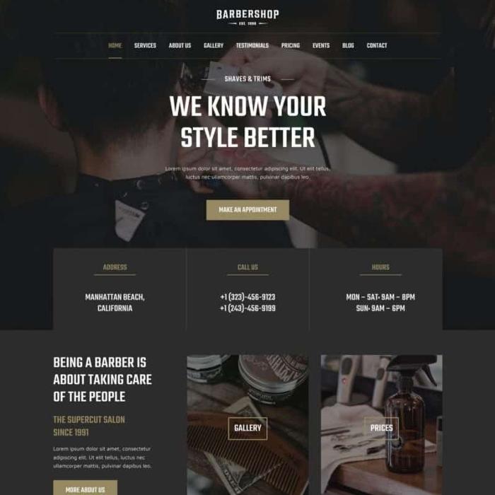This barber shop website was built by CORE CONNECT to showcase a bold, modern brand with a strong local presence. 