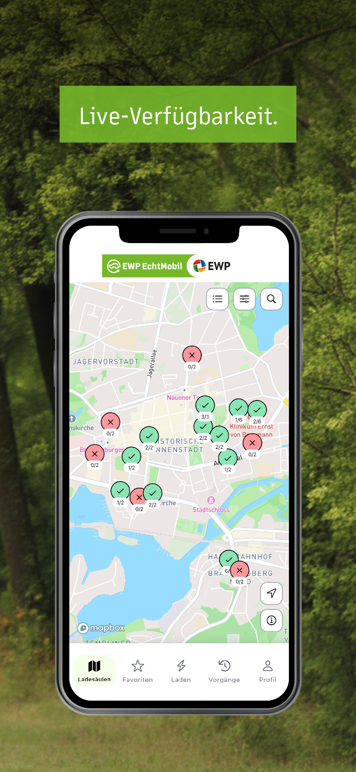 Energie und Wasser Potsdam Ladestation, Arthur-Scheunert-Allee in Nuthetal