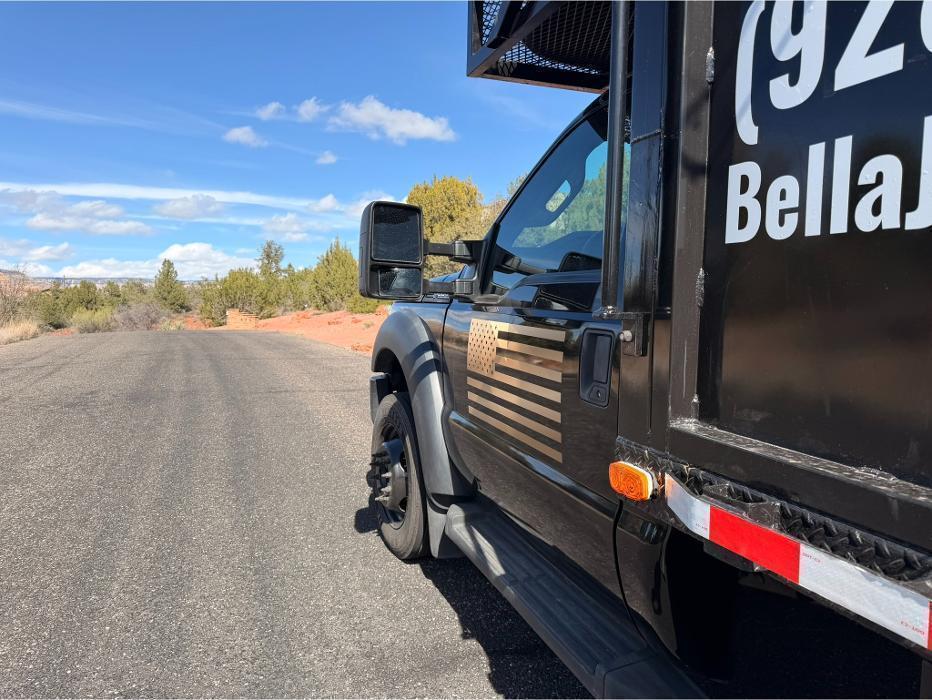 Our F-550 on-site for a junk removal job in Sedona, AZ.