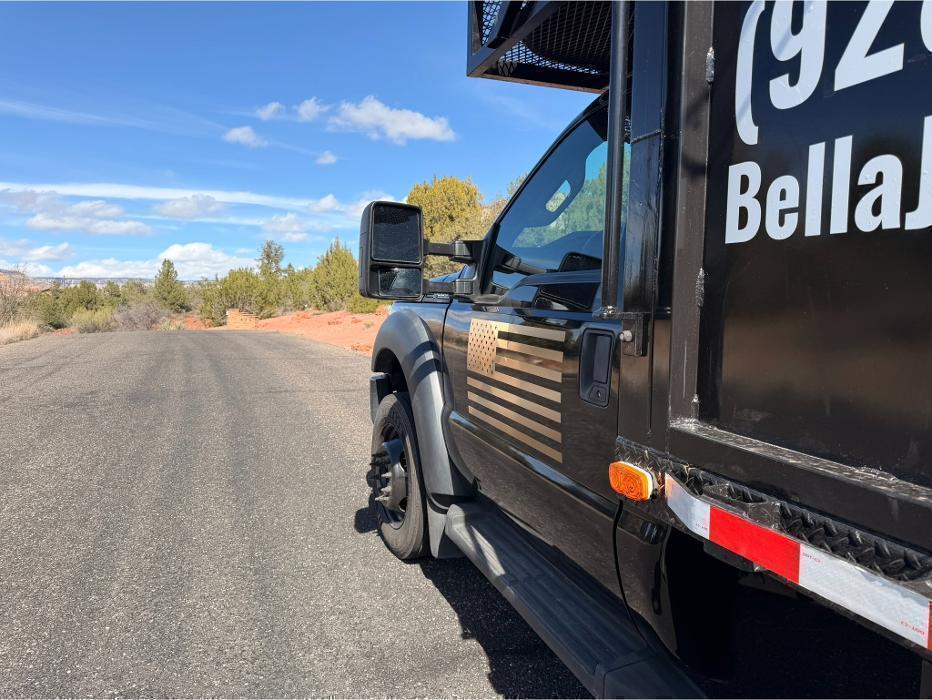 Our F-550 on-site for a junk removal job in Sedona, AZ.