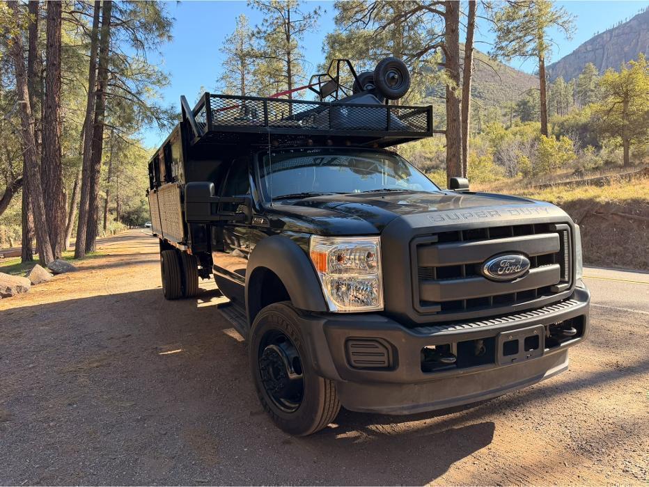 Bella Junk Removal's F-550 dump truck in Sedona, AZ.