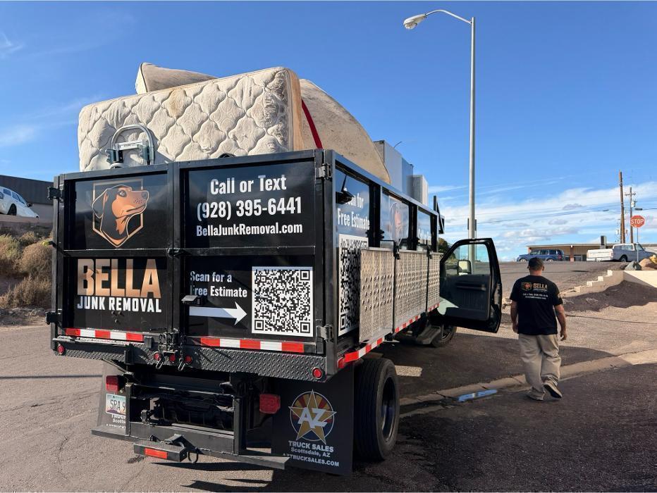 Our F-550 loaded up with over 10 mattresses for disposal in a single haul.