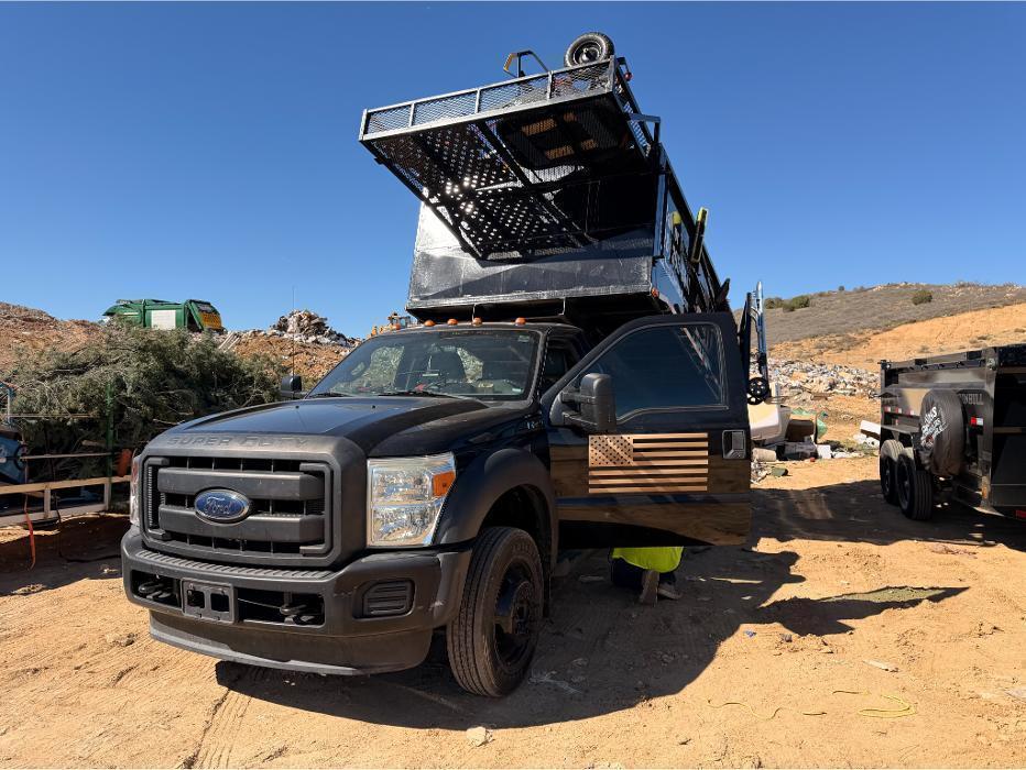 Our F-550 dumping a load at Gray Wolf Regional Landfill in Dewey, AZ.