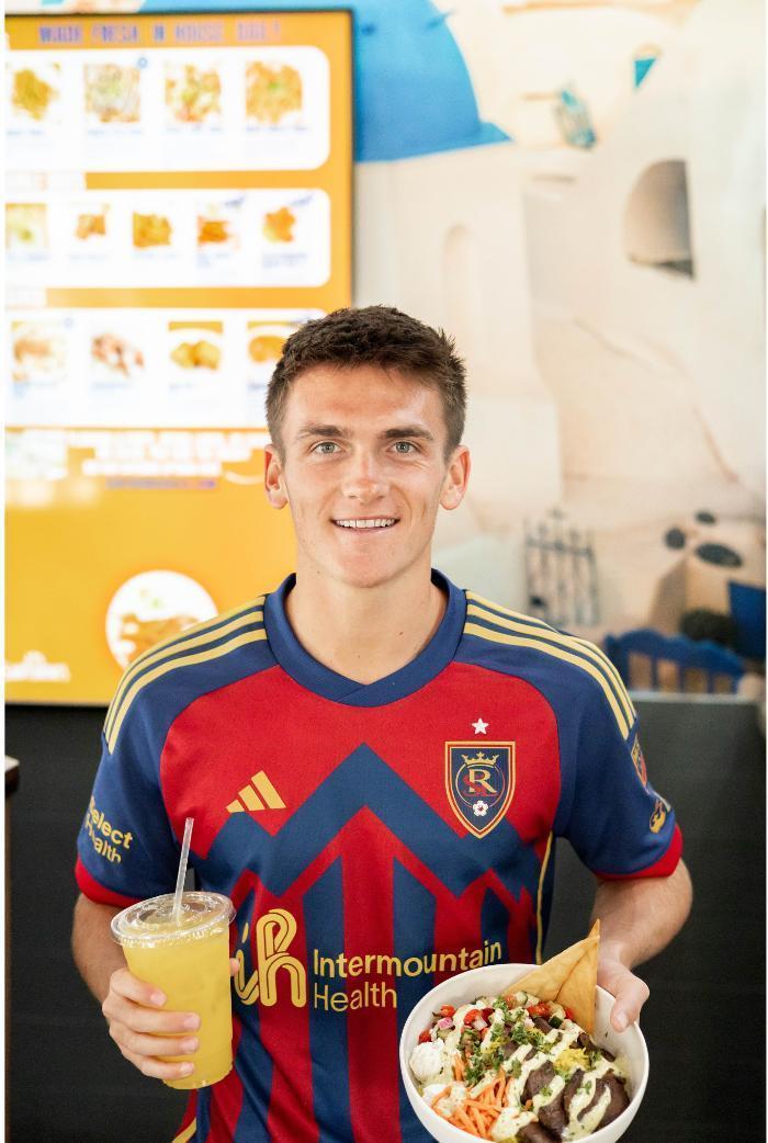 Real Salt Lake midfielder Zach Booth fuels up at Santorini's and now he has his own bowl to prove it. The Booth Bowl is coming soon to locations across Utah. Stay tuned.