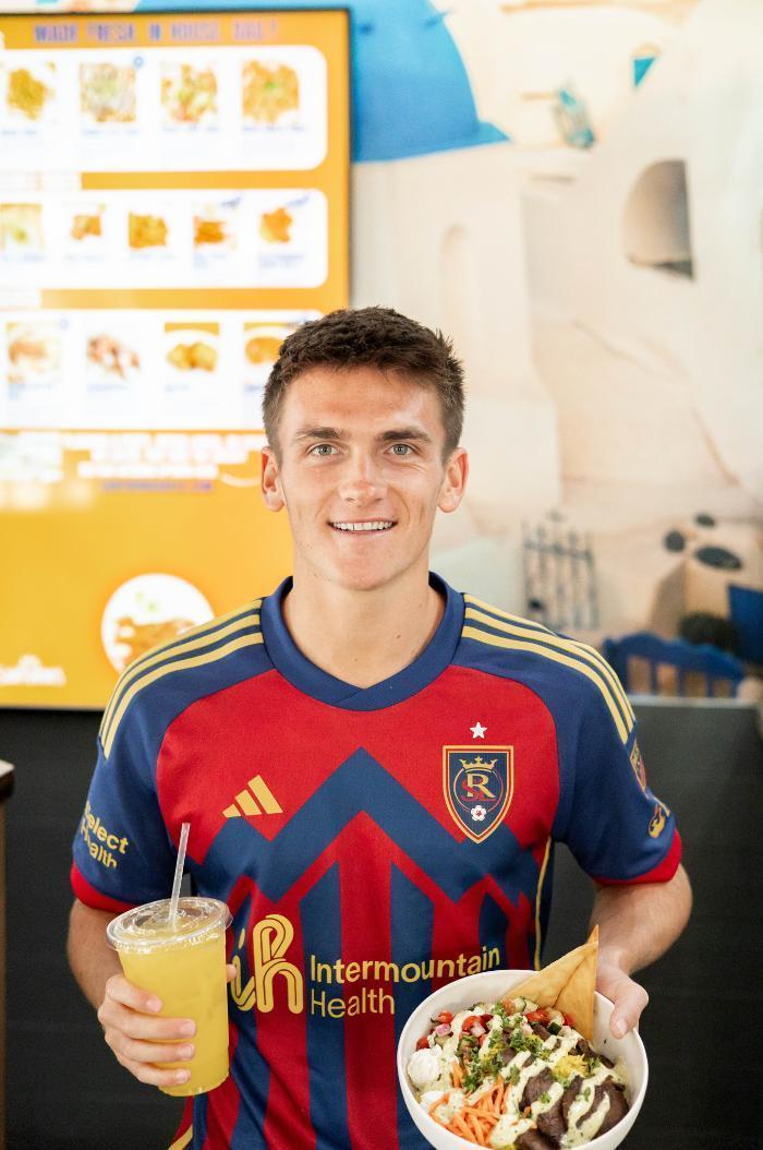 Real Salt Lake midfielder Zach Booth fuels up at Santorini's and now he has his own bowl to prove it. The Booth Bowl is coming soon to locations across Utah. Stay tuned.