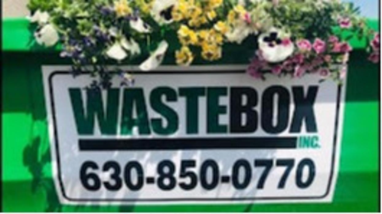 WasteBox Inc dumpster and truck branding in the Southwest Chicago suburbs
Close up of WasteBox Inc dumpster rental branding and local phone number for fast scheduling and pickup.