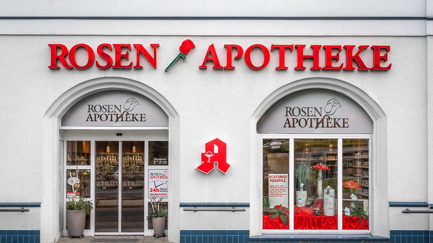 Rosen-Apotheke, Friedrichplatz in Forst (Lausitz)