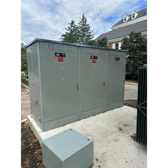 Outdoor utility enclosure installation