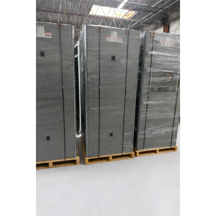 Packaged switchboards in warehouse