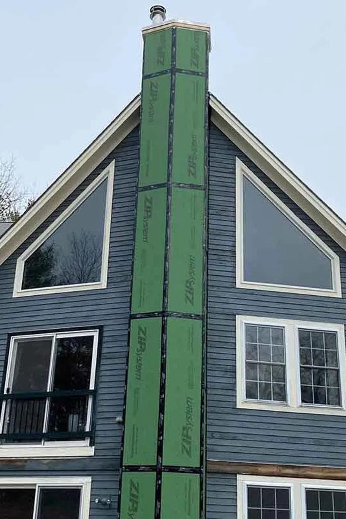 New chimney chase system installation completed in Cumberland County, ME for long-term durability and performance