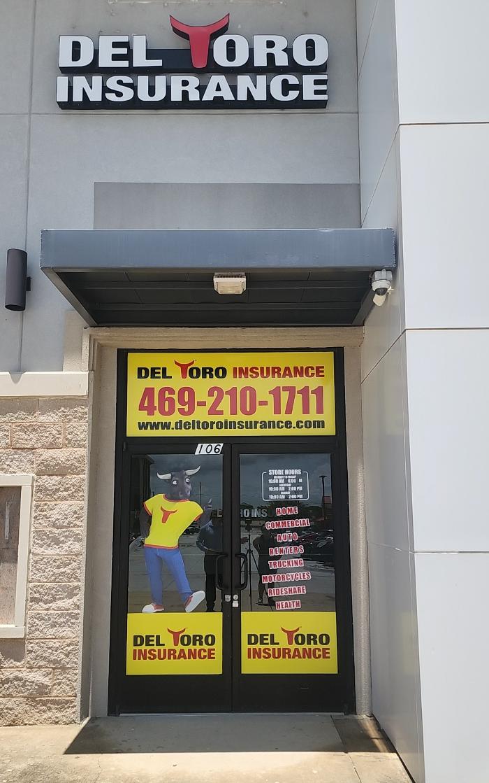 Front entrance of Del Toro Insurance, a professional insurance agency offering auto, trucking, and commercial insurance solutions. We help drivers, businesses, and trucking companies find the right coverage with trusted insurance carriers.