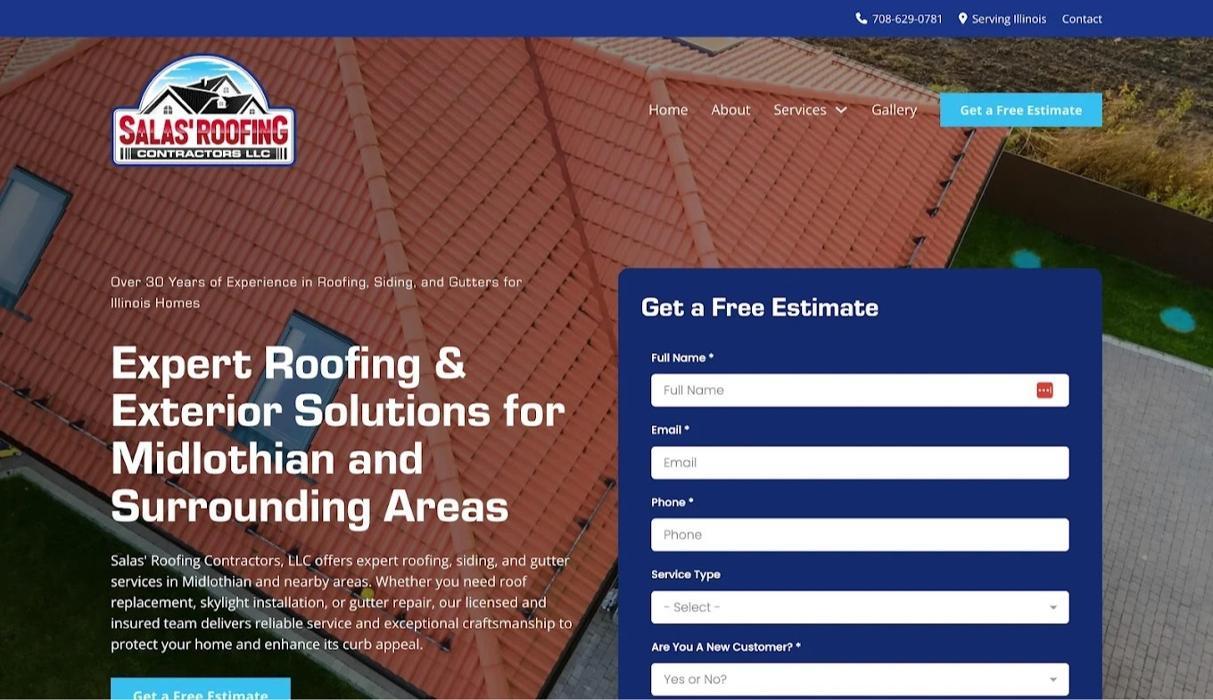 Client project: Salas Roofing Contractors 