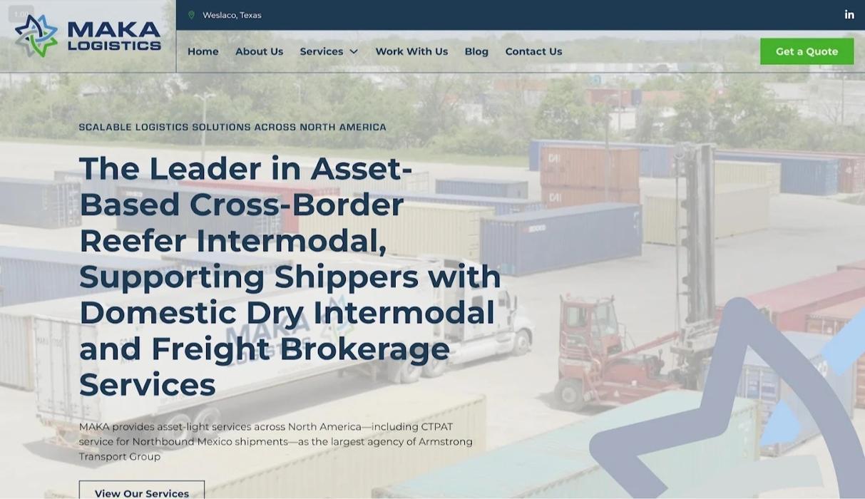 Client project: MAKA Logistics. 