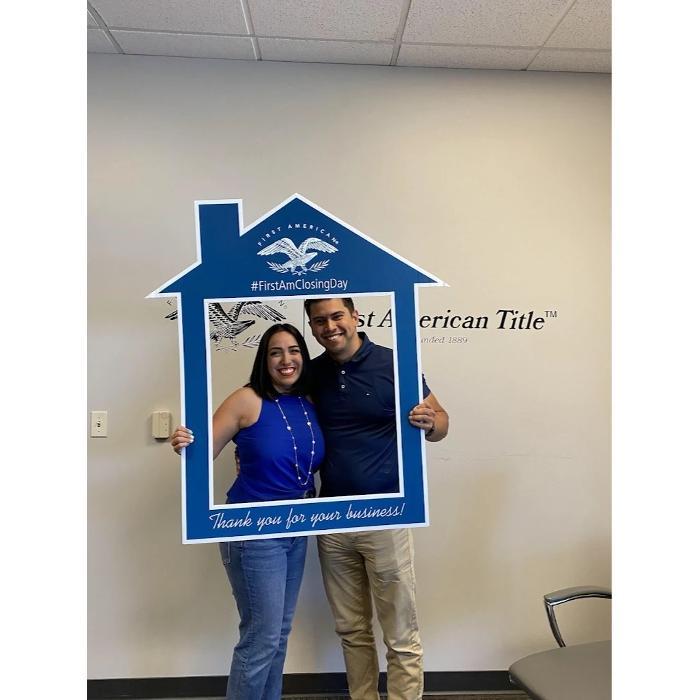 Freddy and Ada celebrating buying a home. 