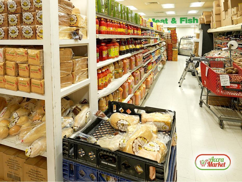 Wide selection of imported African food products
