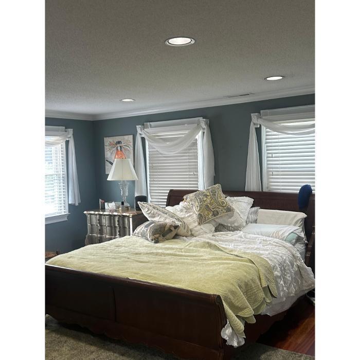 Residential bedroom painting project in Connecticut. Clean, detailed interior painting delivering smooth walls and a refreshed look for this home.