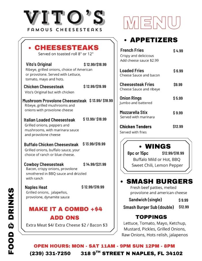 Vitos Famous Cheesesteaks Image