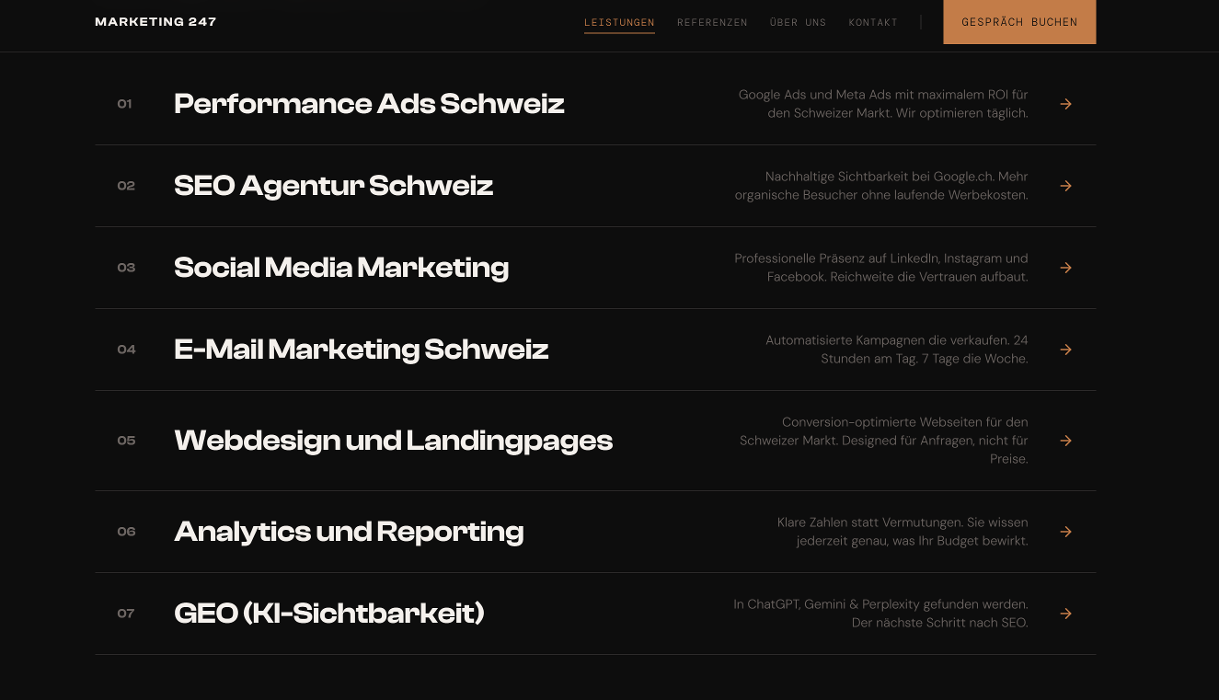 Marketing 247, Oststrasse in Frauenfeld