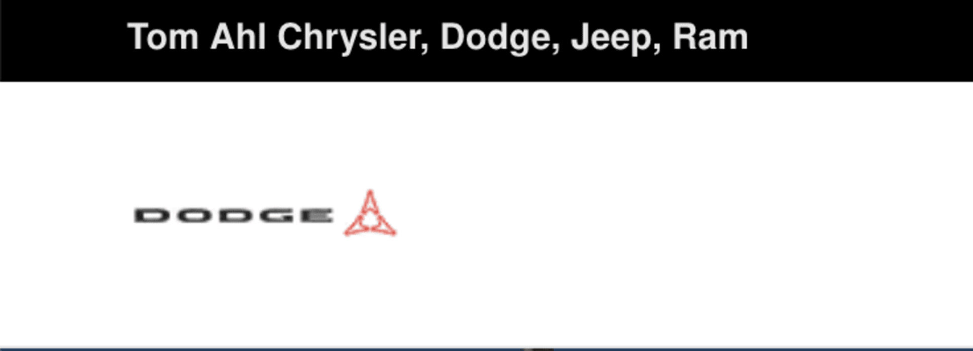 Tom Ahl Chrysler, Dodge, Jeep, RAM