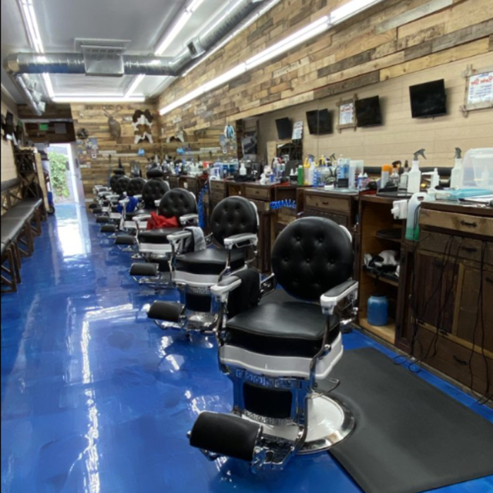 Inside of brother's barbershop