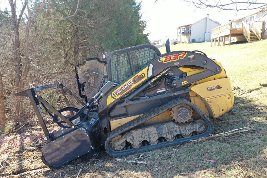 Forestry mulching and land clearing a wooded lot in Northern Kentucky