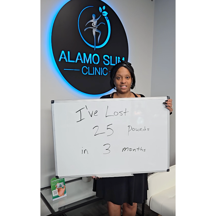 Happy client down 25 pounds