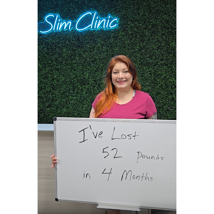Happy client down 52 pounds
