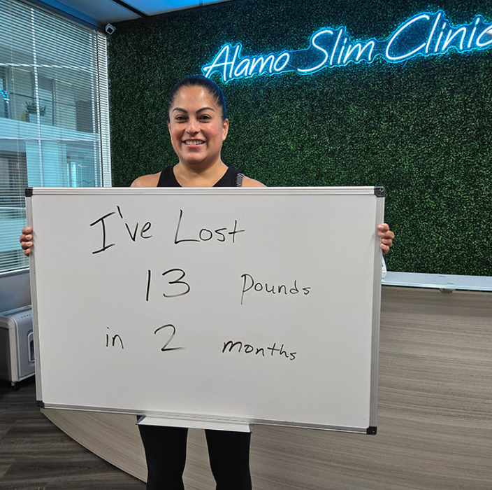 Happy client down 13 pounds