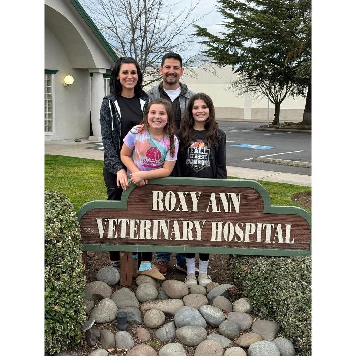 The family behind Roxy Ann Veterinary Hospital in Rogue Valley, OR. 